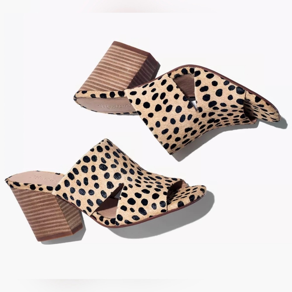 Madewell Tessa Mule in Spotted Calf Hair